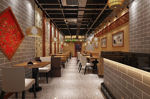 龙华传统中式餐厅餐馆装修设计效果图