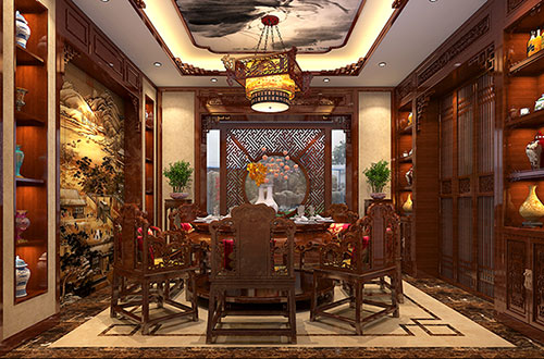 龙华温馨雅致的古典中式家庭装修设计效果图